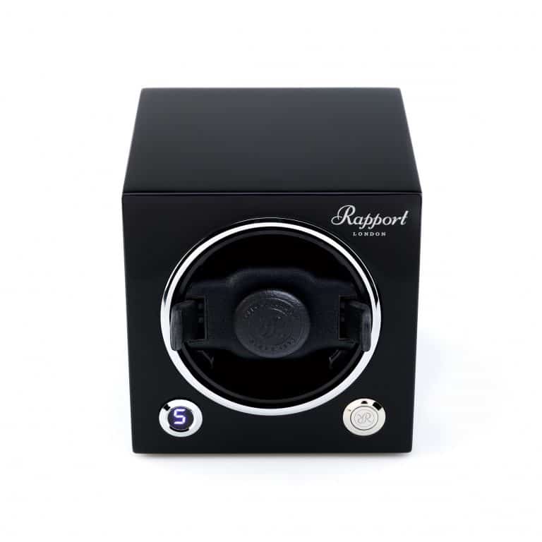 Rapport New Evo Cube Single Watch Winder - Midnight Black