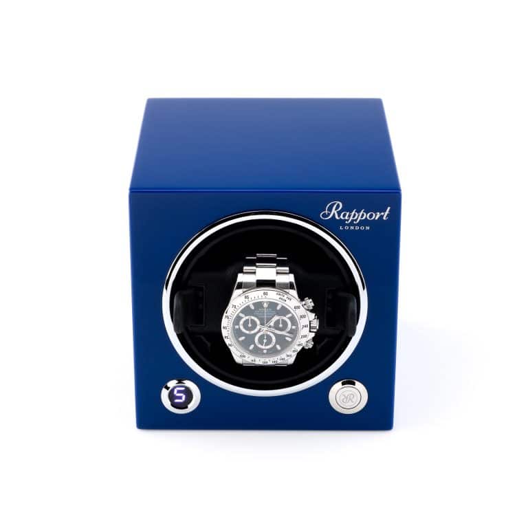 Rapport New Evo Cube Single Watch Winder - Admiral Blue - Image 5