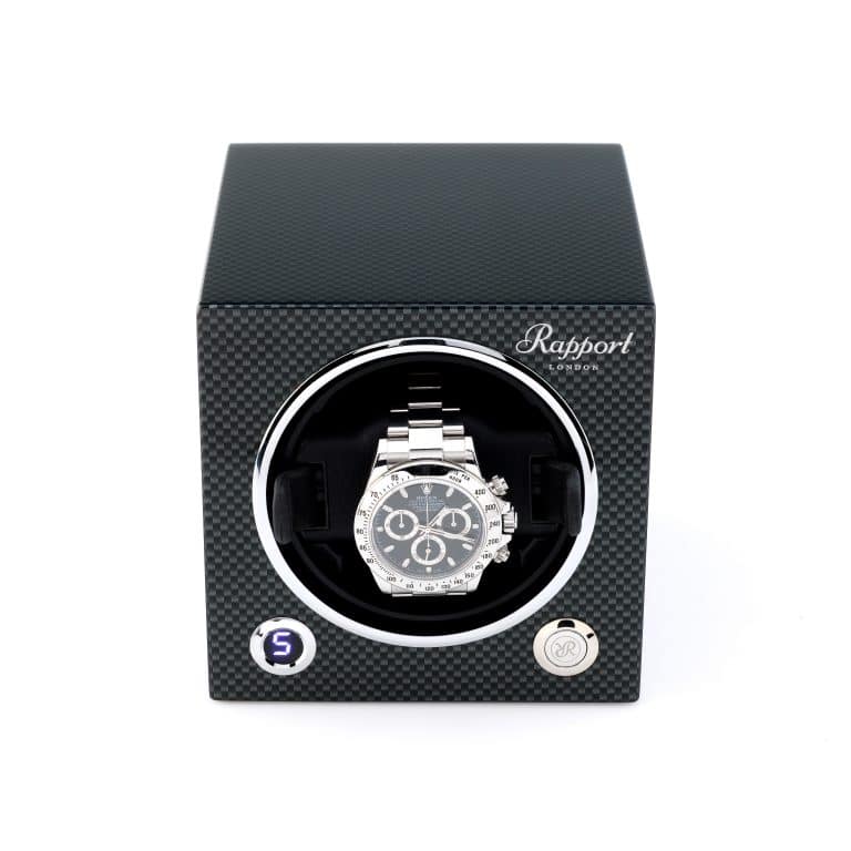 Rapport New Evo Cube Single Watch Winder - Carbon Fibre - Image 5