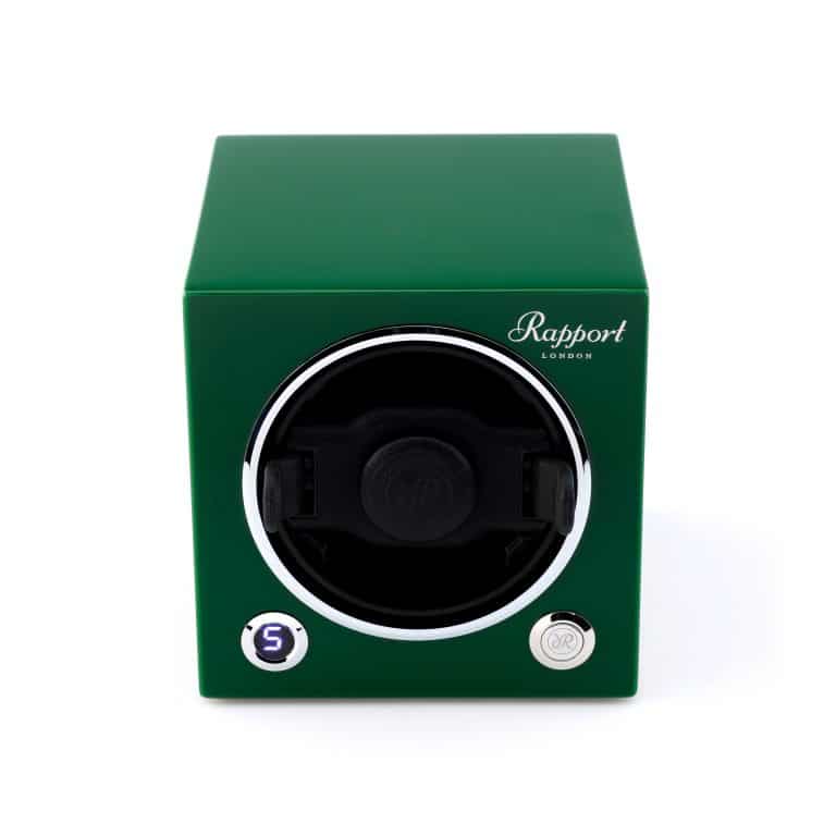 Rapport New Evo Cube Single Watch Winder - Racing Green