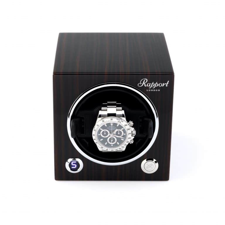 Rapport New Evo Cube Single Watch Winder - Macassar - Image 5