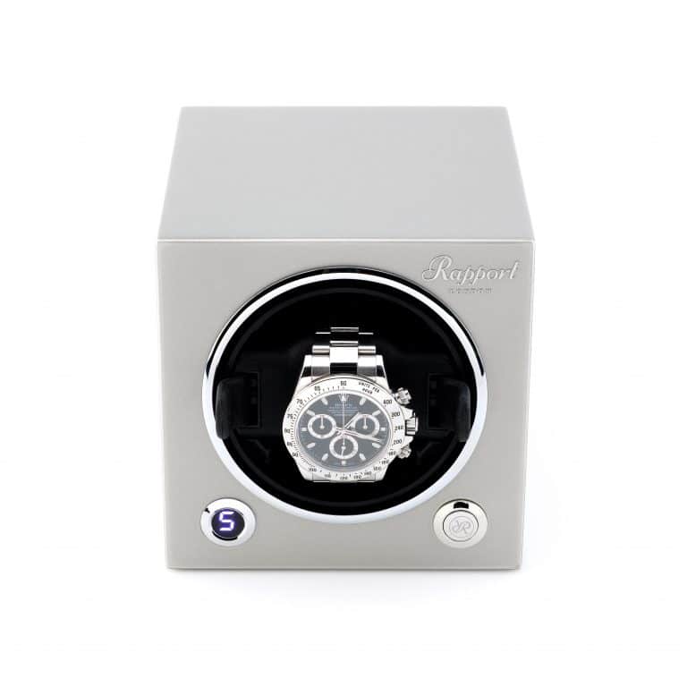 Rapport New Evo Cube Single Watch Winder - Platinum Silver - Image 4