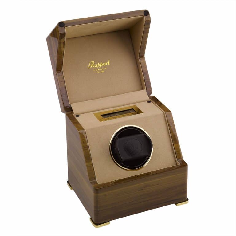 Rapport Perpetua III Single Watch Winder Touch Screen - Walnut