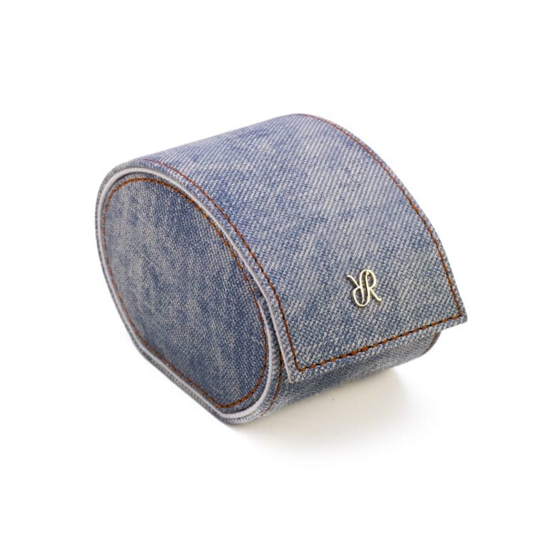 Rapport Soho Single Watch Roll - Stone Washed Denim - Image 4