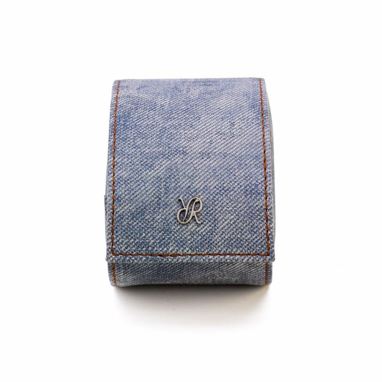 Rapport Soho Single Watch Roll - Stone Washed Denim - Image 2