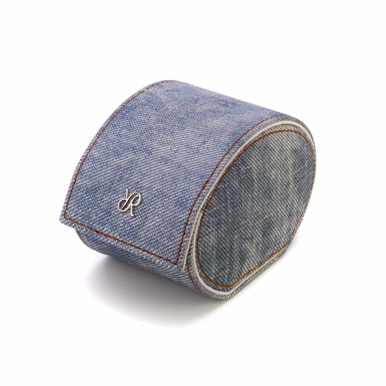 Rapport Soho Single Watch Roll - Stone Washed Denim - Image 3