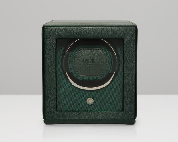 WOLF Cub Single Watch Winder With Cover - Green - Image 4