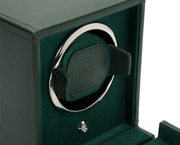 WOLF Cub Single Watch Winder With Cover - Green - Image 5