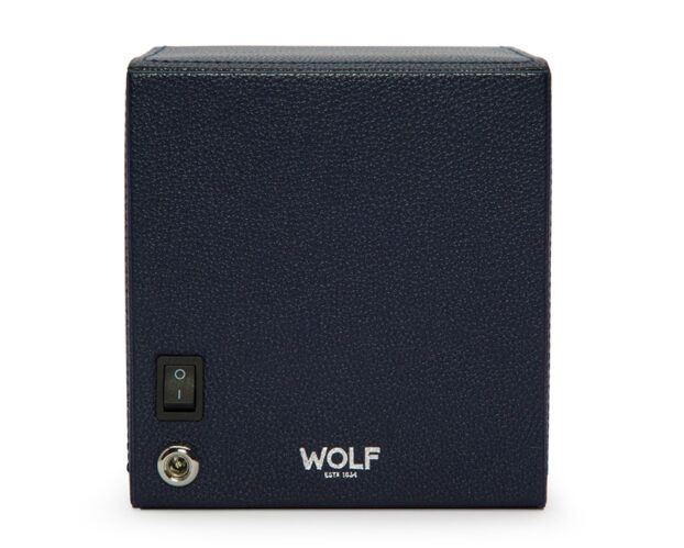 WOLF Cub Single Watch Winder With Cover - Navy - Image 6