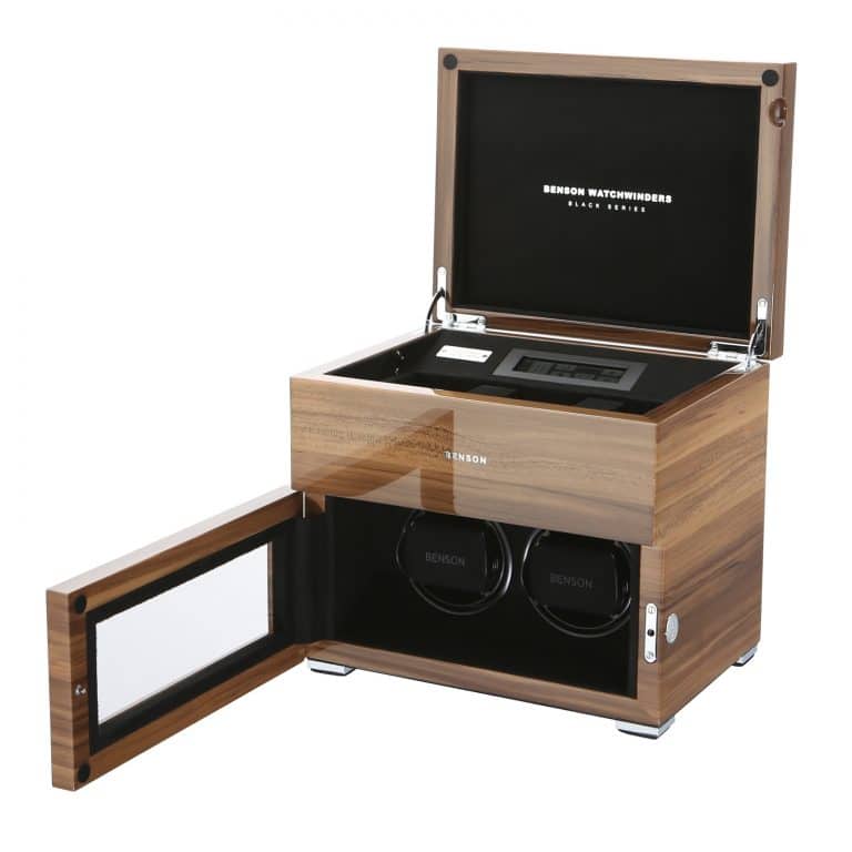 Benson Black Series Double Watch Winder - Walnut