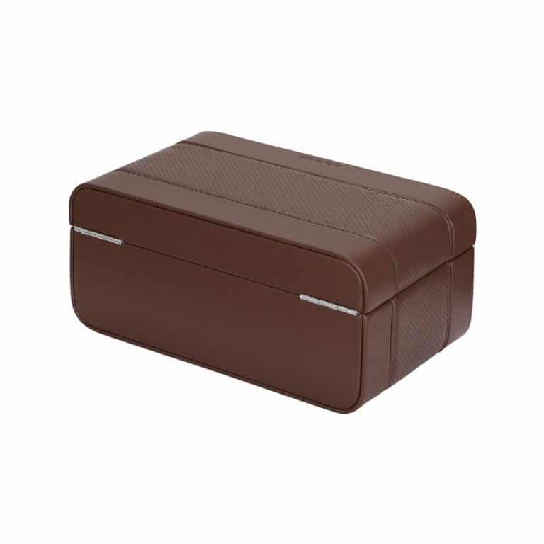 Benson Black Series 3 Piece Leather Watch Box - Brown - Image 4