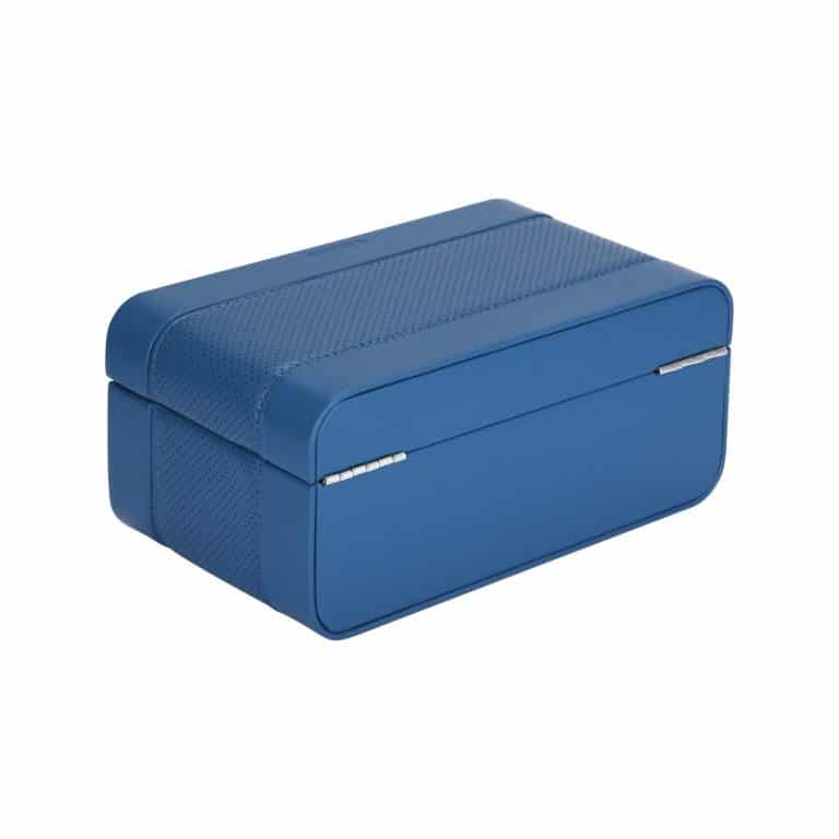 Benson Black Series 3 Piece Leather Watch Box - Blue - Image 5