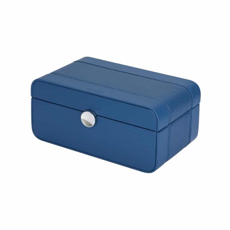 Benson Black Series 3 Piece Leather Watch Box - Blue - Image 6