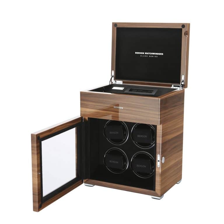 Benson Black Series Quad Watch Winder - Walnut