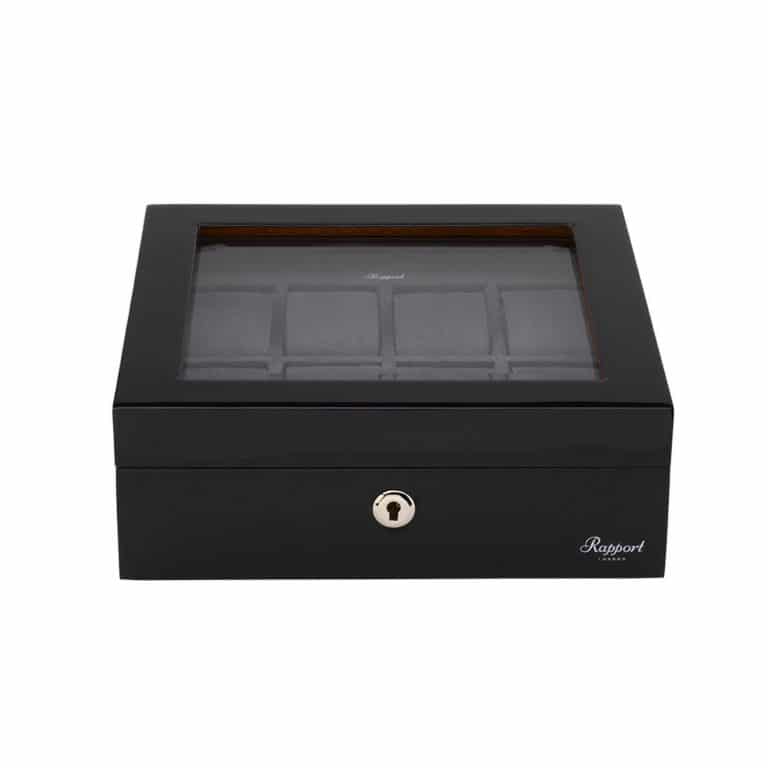 Rapport Optic 8 Piece Watch Box - High Gloss Black - Image 4