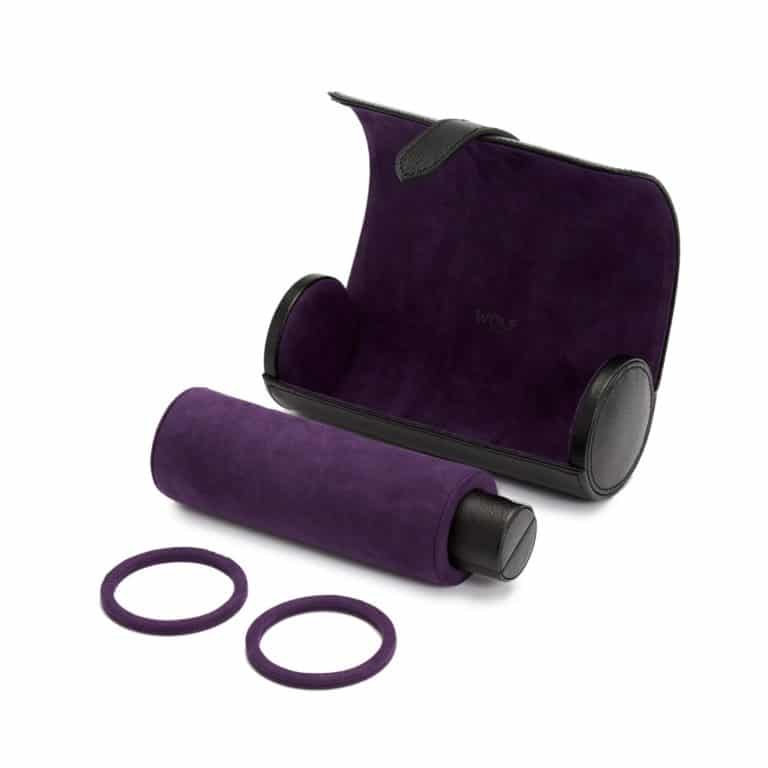 WOLF Blake Triple Watch Roll with Capsule - Black and Purple - Image 6