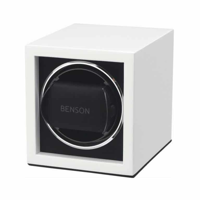 Benson Compact Single Watch Winder - White Gloss 1.WS