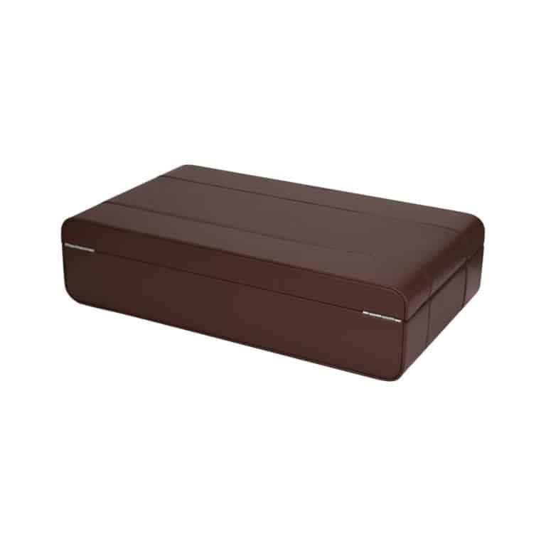 Benson Black Series 12 Piece Leather Watch Box - Brown - Image 4