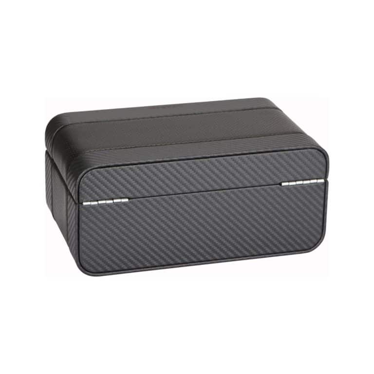 Benson Black Series 3 Piece Leather Watch Box - Carbon Fibre - Image 6