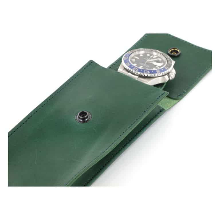 1010 Boutique Single Watch Pouch - Green - Image 3