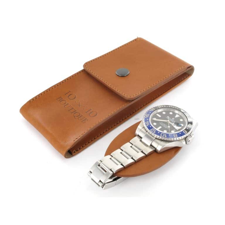 1010 Boutique Single Watch Pouch - Tan - Image 4