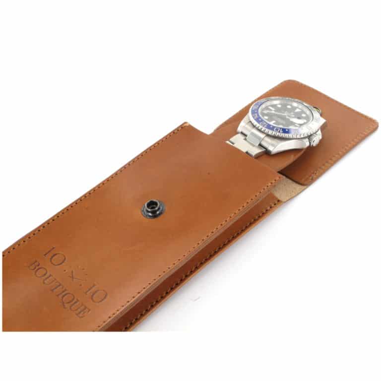 1010 Boutique Single Watch Pouch - Tan - Image 2