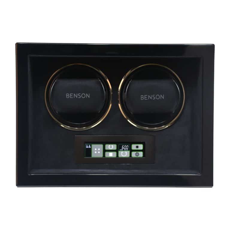 Benson Compact Double Watch Winder - Black Gloss 2.BG - Image 2