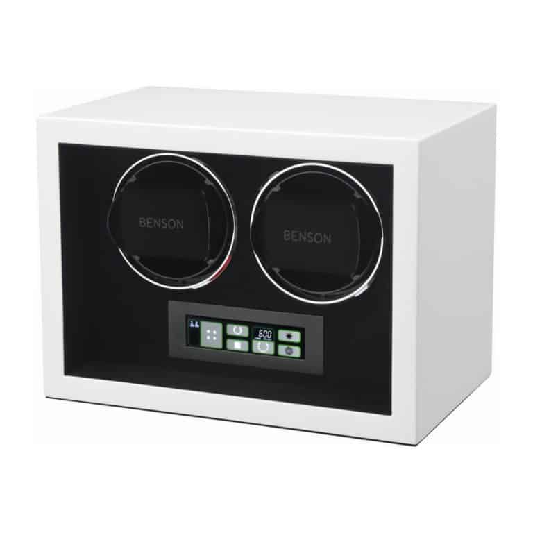 Benson Compact Double Watch Winder - White 2.WS