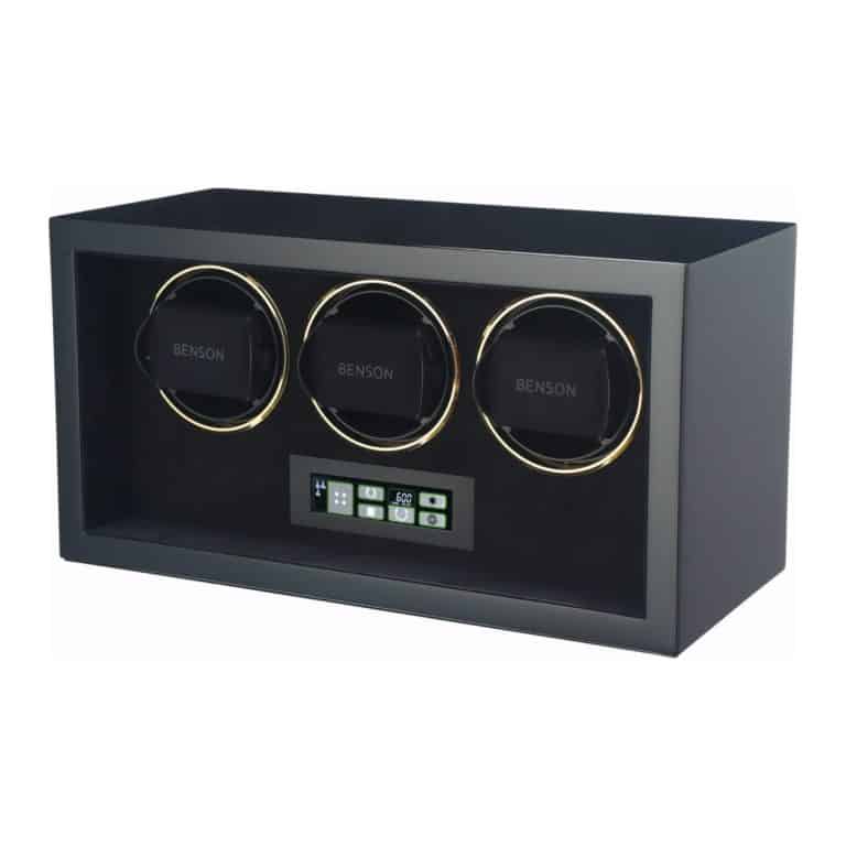 Benson Compact Triple Watch Winder - Black Gloss 3.BG