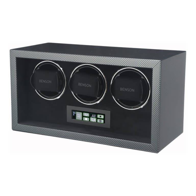 Benson Compact Triple Watch Winder - Carbon Fibre 3.CF