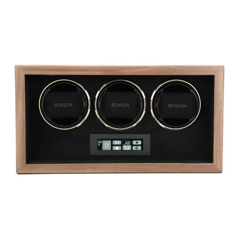 Benson Compact Triple Watch Winder - Walnut 3.WAG - Image 2