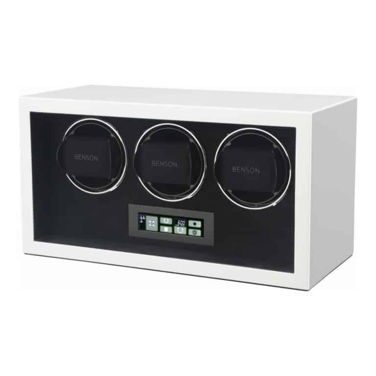 Benson Compact Triple Watch Winder - White 3.WS