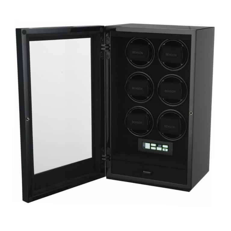 Benson Smart-Tech II Six Watch Winder - Black Gloss - Image 2