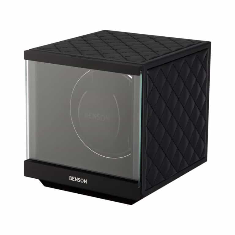 Benson Swiss Series Single Watch Winder - Black Leather 1.20 BKL