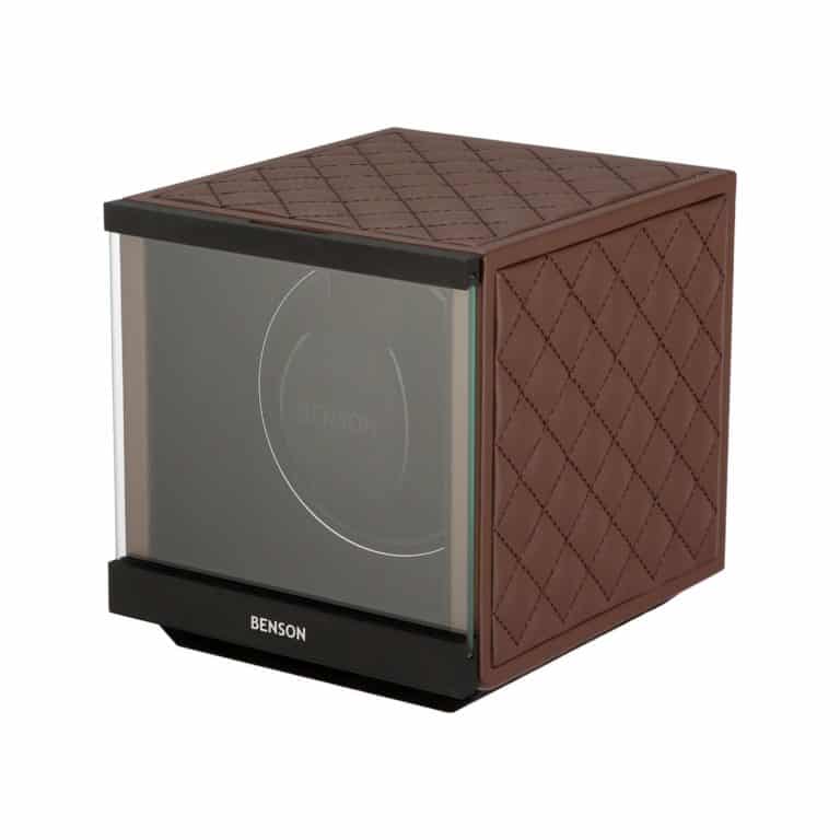 Benson Swiss Series Single Watch Winder - Dark Brown Leather 1.20 DBL