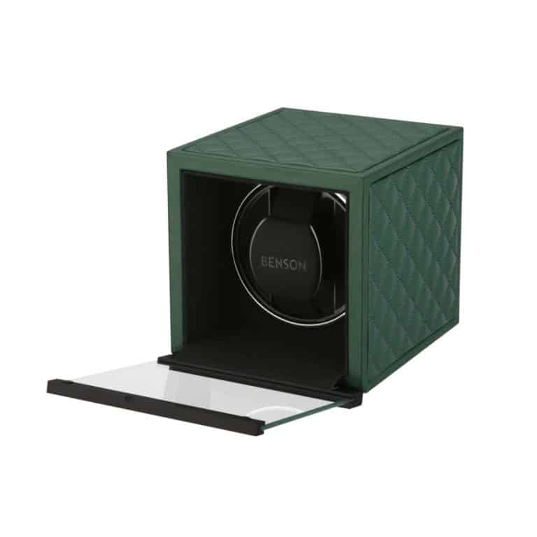 Benson Swiss Series Single Watch Winder - Green Leather 1.20 GL - Image 2