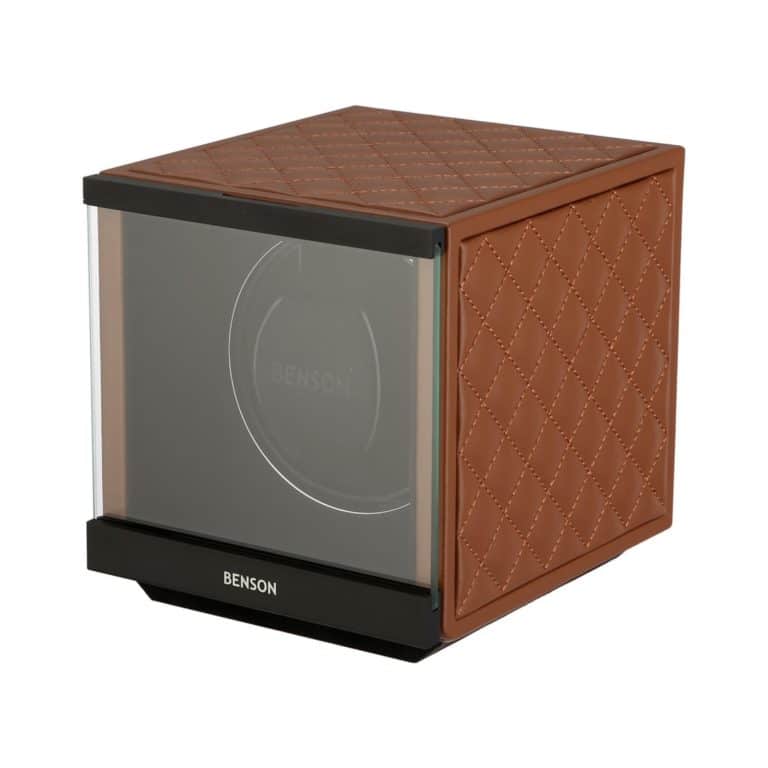 Benson Swiss Series Single Watch Winder - Light Brown Leather 1.20 LBL