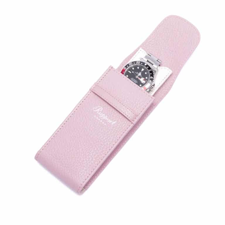 Portabello Watch Pouch Pink Open