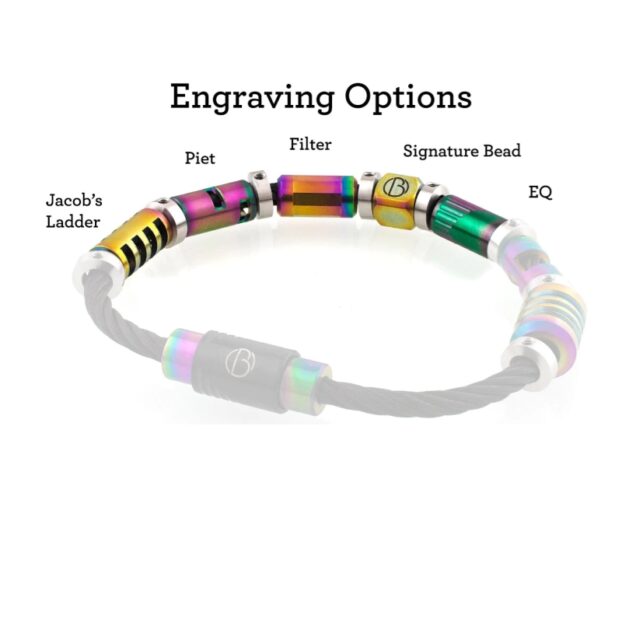 Borealis Fully Loaded CABLE Bracelet Engraving Options