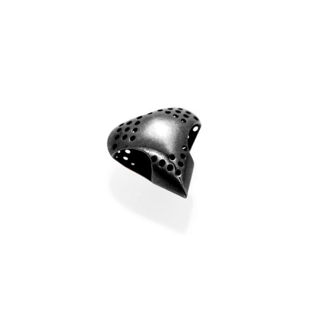 Gentle Heart Bead Polished Black