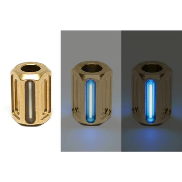 Glow Bead Blue Matte Gold