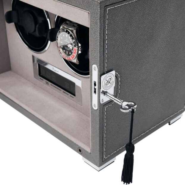 Quantum Duo Silver Watch Winder Key Detail