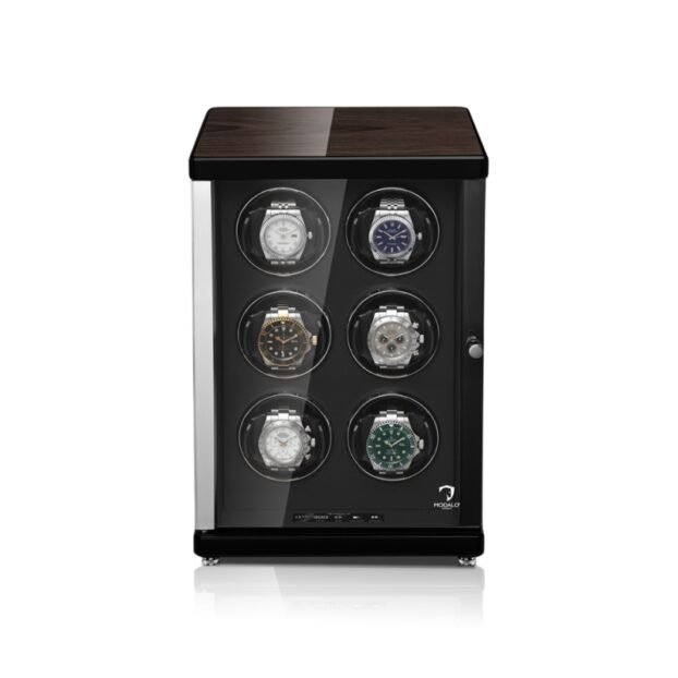 Ambiente Six Tower Watch Winder Macassar Front Watches