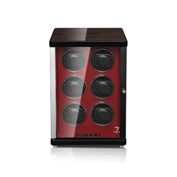 Ambiente Six Tower Watch Winder Macassar Red Front