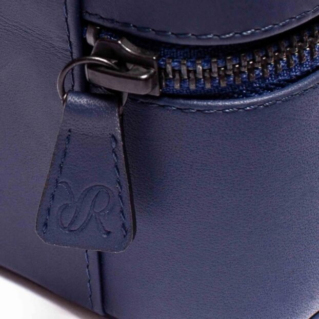 Hyde Park Quad Watch Box Blue Zip Case Detail