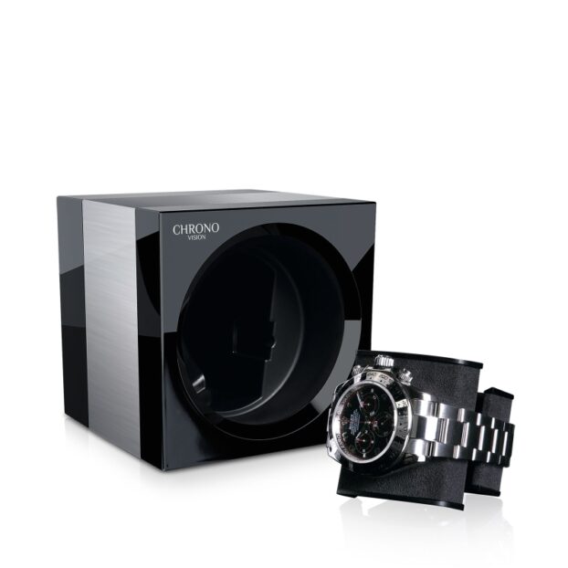 ChronoVision One Black Gloss Brushed Alu Lifestyle