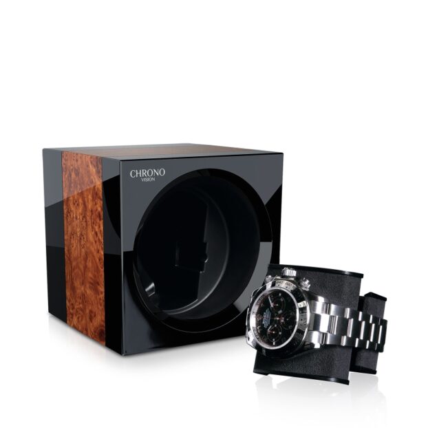 ChronoVision One Black Gloss Elm Front Angle Lifestyle