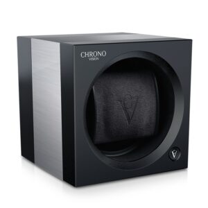 ChronoVision One Black Silk Brushed Alu Front Angle