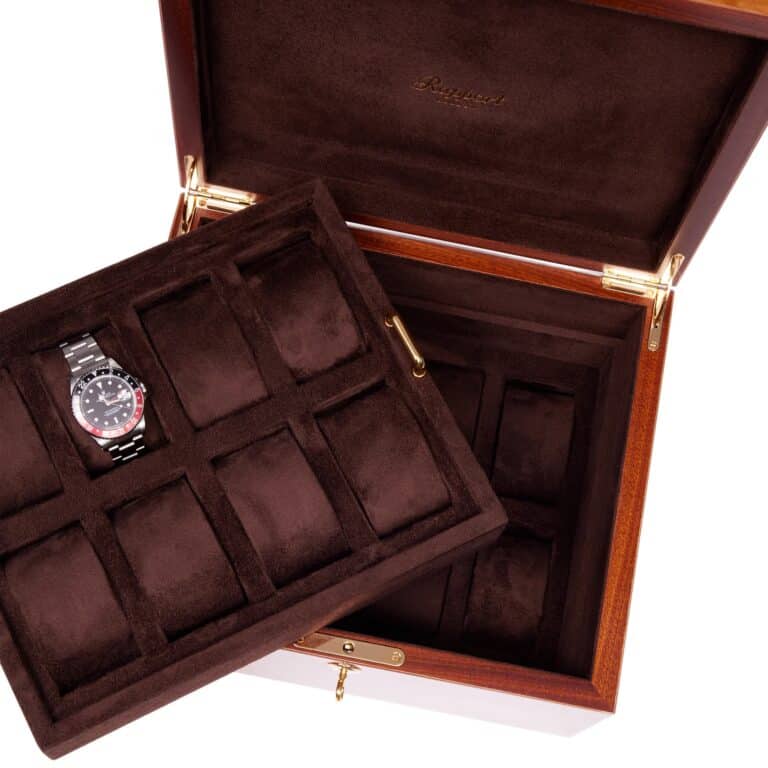 Rapport Heritage 16 Watch Box Burr Walnut Interior 2