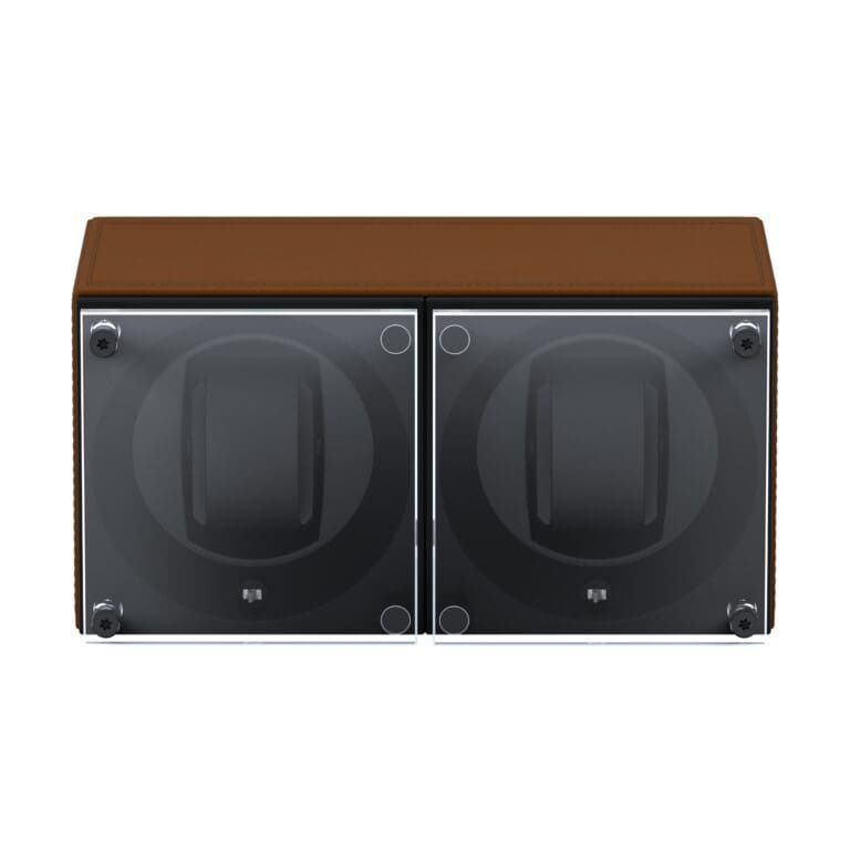 Masterbox Duo cognac Leather Front Glass